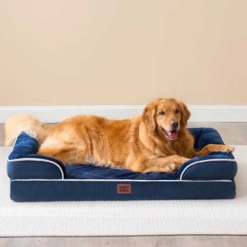 Orthopedic Dog Bed Medium Size Dog (Navy / 30.0"l X 20.0"w X 6.5"th)