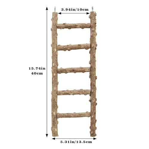 Natural Pepper Wood Parrot Ladder (15.7 × 3.9 Inch)