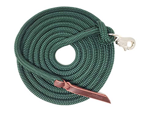12FT Lead Rope with NP Snap (Hunter Green / 12 ft. Nickel Trigger Snap)