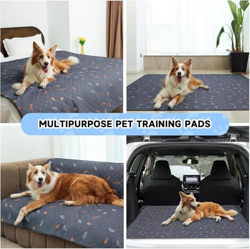 Washable Pee Pads for Dogs Large 24" x 72" 2 (Leaves - Green / Runner 24x72 Inch (Pack of 2))