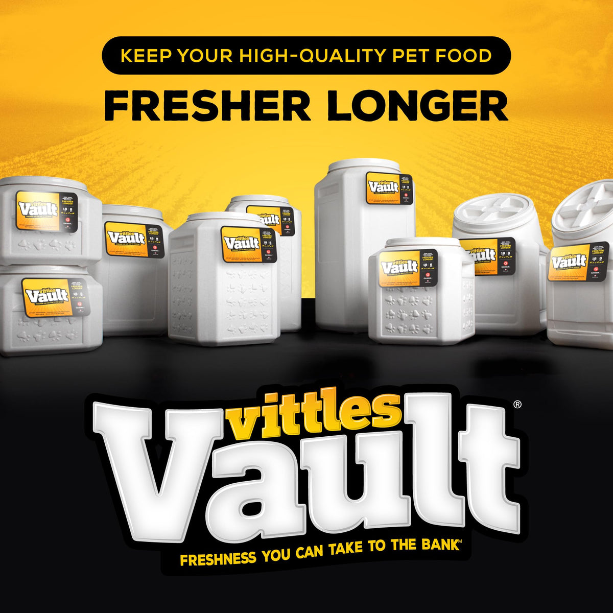 Vittles Vault Airtight Pet Food Storage Container + Scoop (35 Pounds)