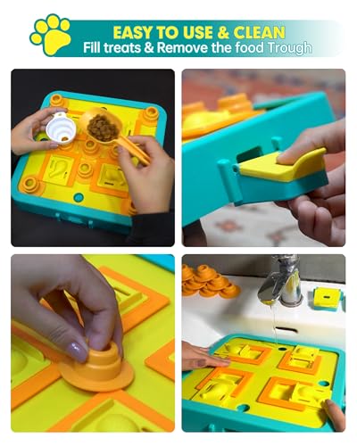 Dog Puzzle Toy Mental Stimulation (Level 3-Advanced-Blue Board)