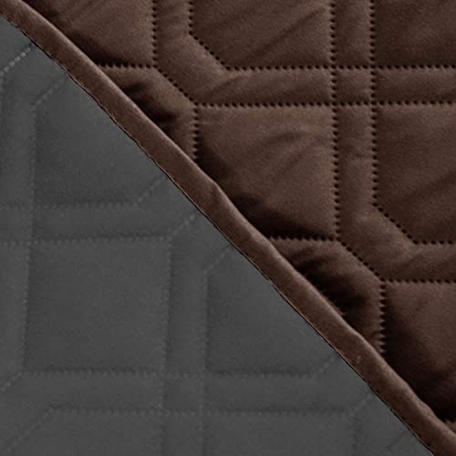 Waterproof Dog Bed Blankets Cover for Bed Couch Sofa Reversible (30x70 Inch (Pack of 1) / Chocolate+darkgrey)