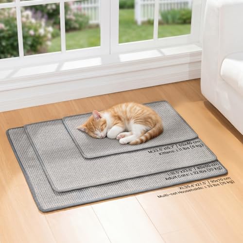 2 Pack Cat Scratching Pads (2 Pack-L (31.5'' X 23.6") / Grey)