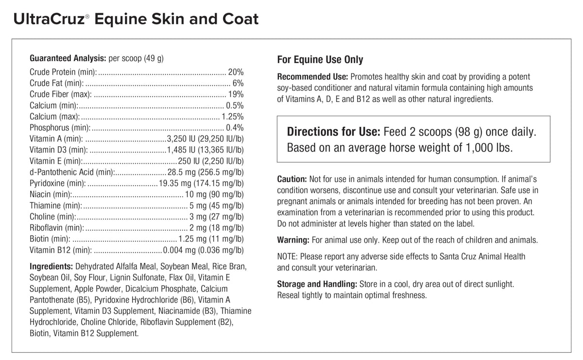Equine Skin and Coat Pellet