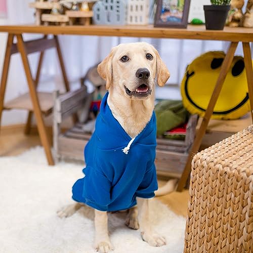 Dog Hoodie for Large Medium Small Dogs (Blue / X-Large/XX-Large)