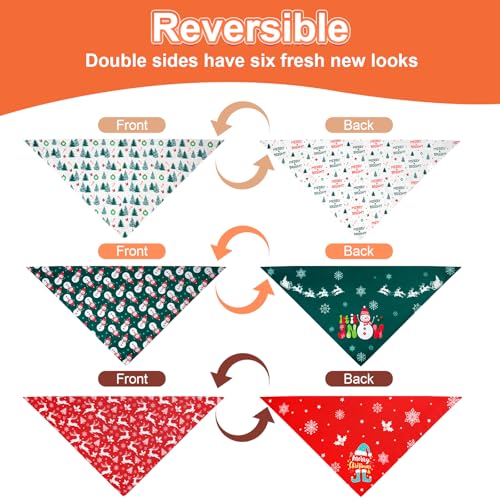 Christmas Dog Bandanas Small 3PCS (christmas-25 / Small)