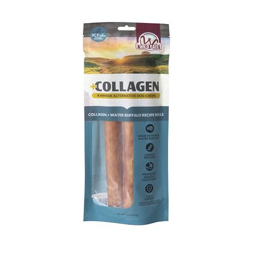 Water Buffalo Collagen Cheek Rolls 10" 3pk (11 Ounce (Pack of 3))