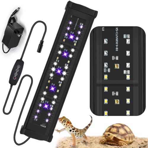 LED UVB Light for Reptile with Timer & Dimmer (11 Inch)