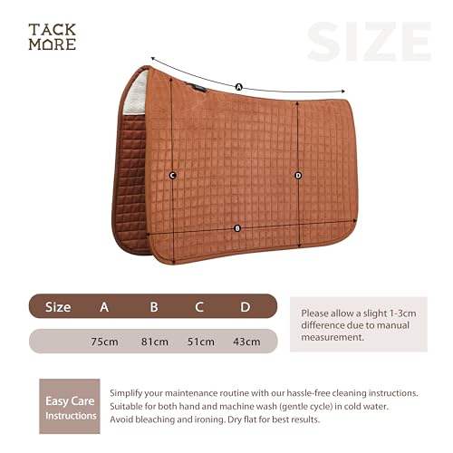 All Purpose Square Quilted Western Saddle Pad (Brown)