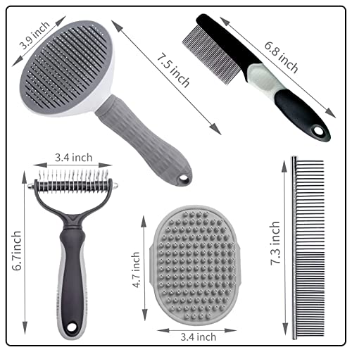 5PCS Grooming Kit for Dog (Grey Grooming)
