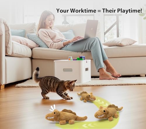 Interactive Cat Toys for Indoor Cats (Brown)