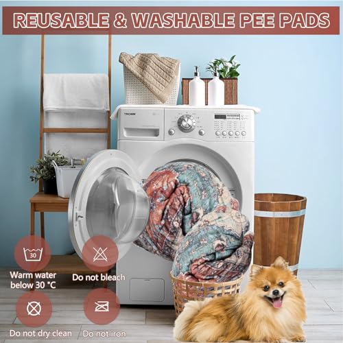Washable Thickened Pee Pads for Dogs (36" x 42" (2 Pack, Thickened) / Red-2)