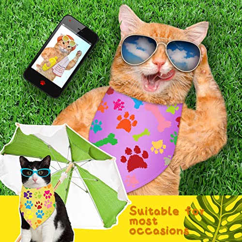 12 Pcs Plain Dog Bandanas Blank Adjustable Washable (64 x 43 x 43 cm / Fresh Color)