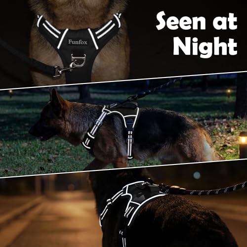 Dog Harness for Large Dog No Pull (Black / Large)