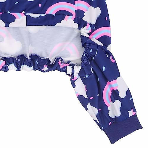 Dog Pajamas One Piece Light Comfy Pjs Pet Costume M (XXX-Large / Rainbows)