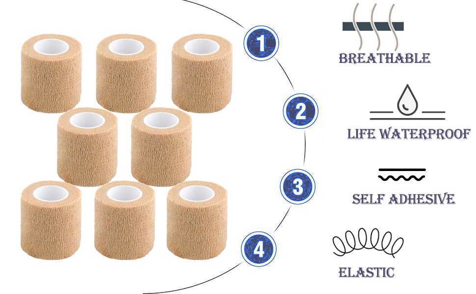Self Adhesive Bandage Wrap (White Self Adhesive Bandage Wrap)