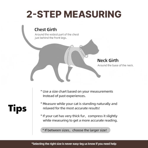 Cat Harness Leash Set with AirTag Holder (Brown for Airtag / S)