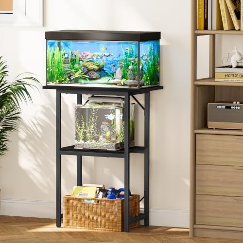 10 20 Gallon Fish Tank Stand (Black / 20 Gal-2 Tier)