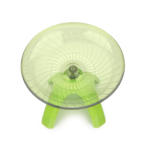 Hamster Wheel Flying Saucer Silent Exercise Wheel Running Wheel for Hamsters (Green)