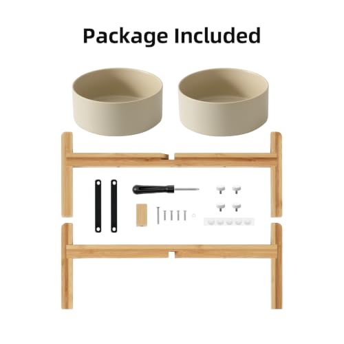 Dog Bowls Elevated (Matte Khaki)