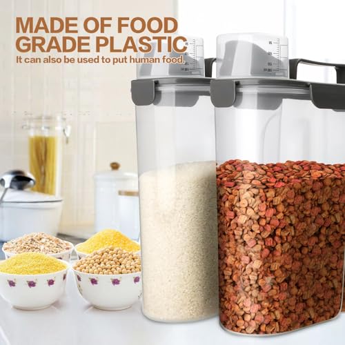 Dog Food Storage Container (Grey 6Qt+3QT)
