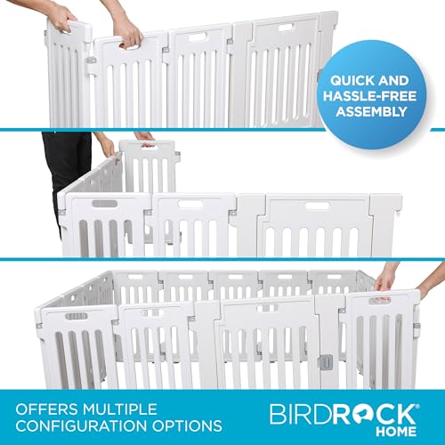 Internet’s Best Dog Playpen with Lockable Door (White / 16 Panels)
