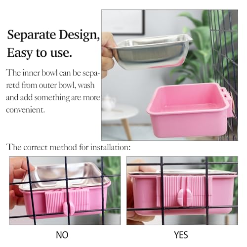Crate Dog Bowl (3 PCS / Small Square (Blue, Green, Pink))