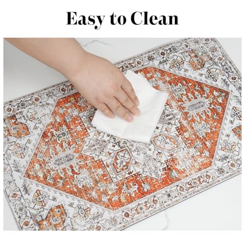 Dog Food Mats for Floors Absorbent (Orange / S(12"×20"))