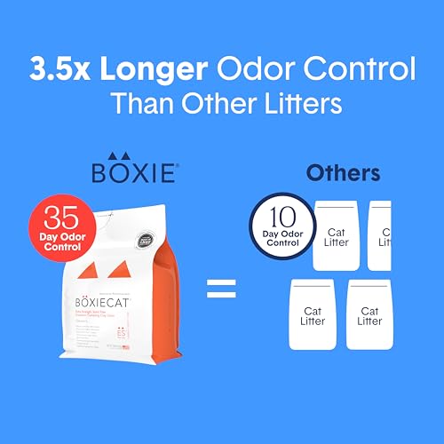 Boxie Extra Strength Clumping Cat Litter Multi Cat 35 Day Odor Control 16lb (16 lb)