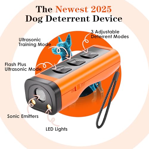 2 Pack Dog Bark Deterrent Devices Rechargeable Anti