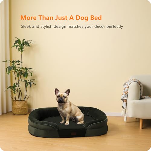 Orthopedic Waterproof Medium Dog Bed Sofa (Green / Medium(28 x 21 x 5.5 inch))