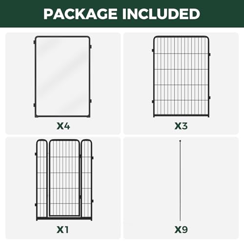 AuraSpace Pro Acrylic & Wire Mesh Indoor Dog Playpen (Black / 40"H)