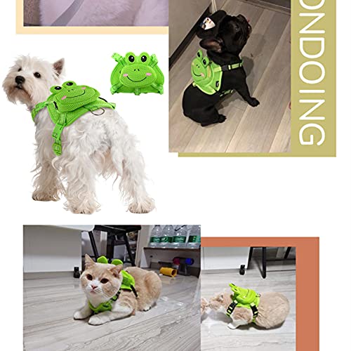 Dog Backpack Harness (Green Frog / Medium)