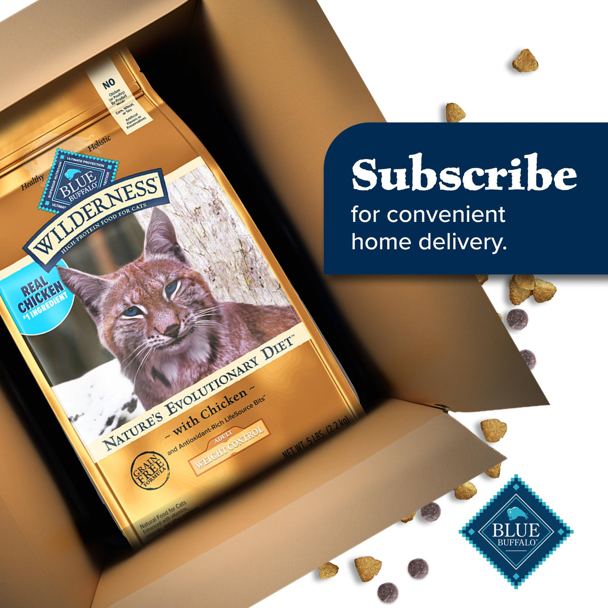Blue Buffalo Wilderness Chicken Weight Control Dry Cat Food (5 Pound (Pack of 1))