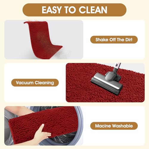 Dog Door Mat for Muddy Paws (Red / 30" x 20")