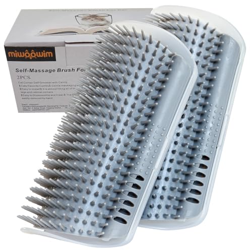 2PCS 6.1" Extended Cat Self Groomer (grey)