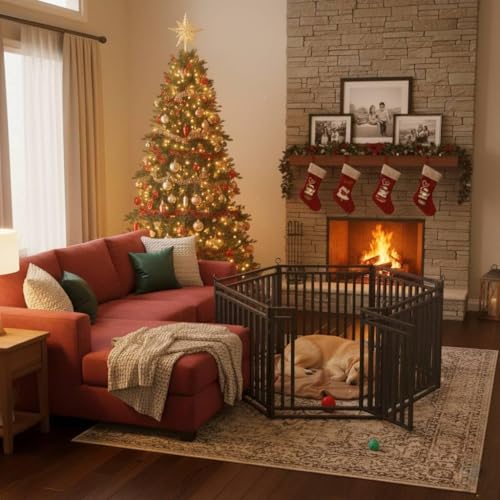 Thickened Outdoor Dog Fence (47" Height / 32 Panels)