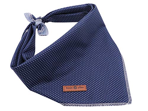 Dog Bandana for Small Medium Large Dogs (Blue Dot / Small (Pack of 1))