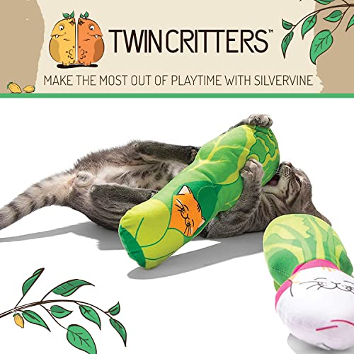 KittiVeggi 2 Pack Organic Silvervine Catnip Substitute Toys for Cats & Kittens (Vegetables)
