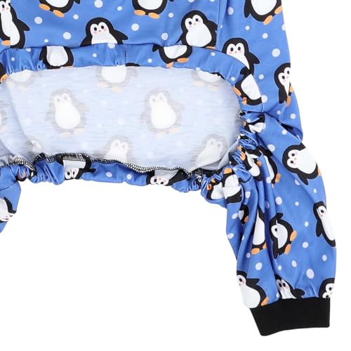Dog Pajamas One Piece Light Comfy Pjs Pet Costume M (XXX-Large / Penguin Polka Dots)