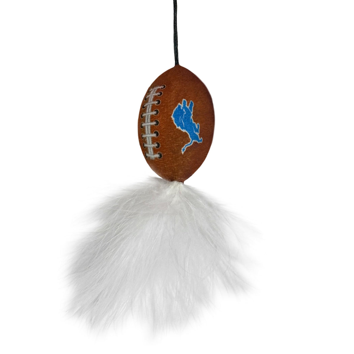 NFL Detroit Lions Cat Tunnel Tube Toy with Plush Football Catnip and Feathers Collapsible Tunnel for Cats to Play (Detroit Lions)