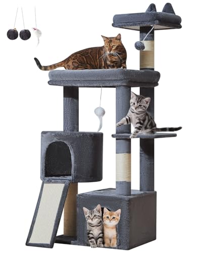 Sturdy Cat Tree (Smoky Gray / 55.1 Inches)