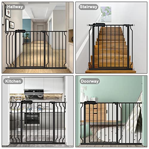 29 34 Inch Wide Baby Gate Pressure Mounted Safety Gate with Door (Gate: 29-34 Inch)