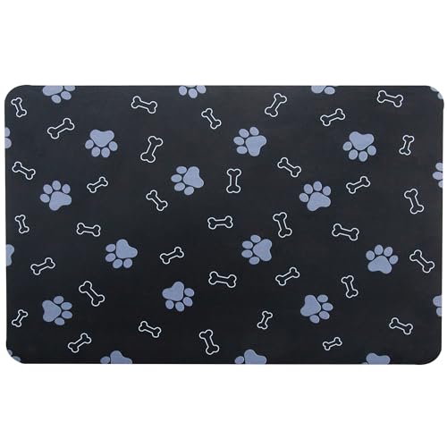 Pet Cat Dog Food Mat Non Slip Mat for Dog Water Bowl Mat Quick Dry Absorbent Cat Feeding Mat