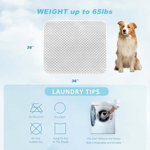 Pet Cooling Mat & Sleeping Pad (36" x 36" / GreyWhite)