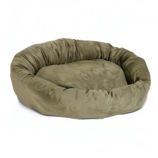 Suede Calming Dog Bed (Sage)