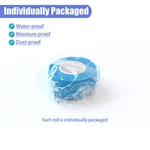 1 Inch Self Adhesive Bandage Wrap (1 Inch / Light Blue)