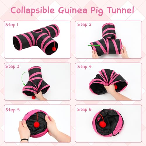 Guinea Pig Tunnel Hideout 3 (Red Black)