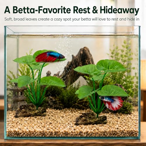 2 Pack Aquarium Decor Betta Fish Tank Decorations 6 (A (2-pack))